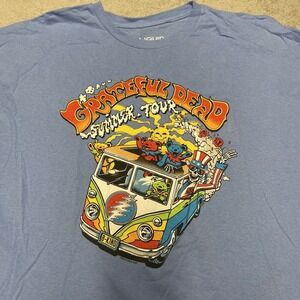 Grateful Dead Liquid Blue T Shirt Mens 2XL Blue‎ Van Graphic 2023 Tour Modern